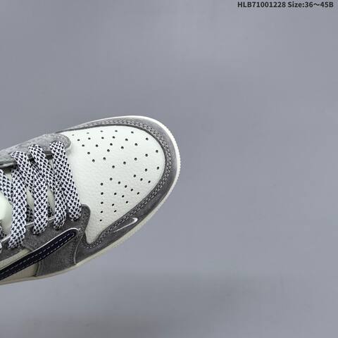 Nike Air Jordan 1 x Travis Scott White Grey Navy 36 45 Lifestyle - Unisex (BS-62362)