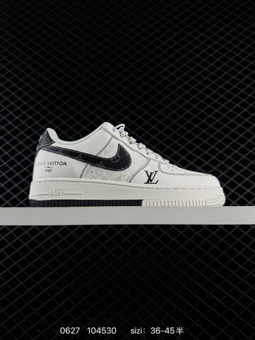 Nike Air Force 1 07 LV8 Off White Black Gray EU 36-45 Sneaker - Unisex (BS-70551)