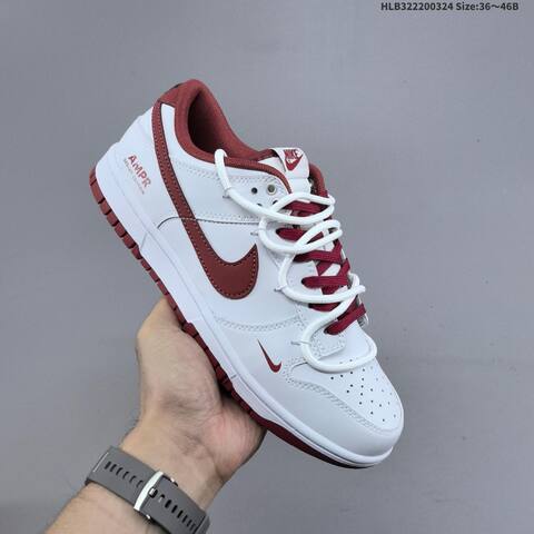 Nike Dunk Low White Dark Red EU 36-46 Skate Shoe - Unisex BS-61145