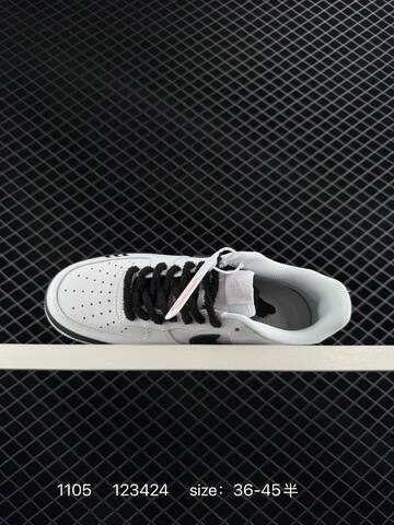Nike Air Force 1 White Black EU 36-45 Lifestyle - Unisex (BS-74364)