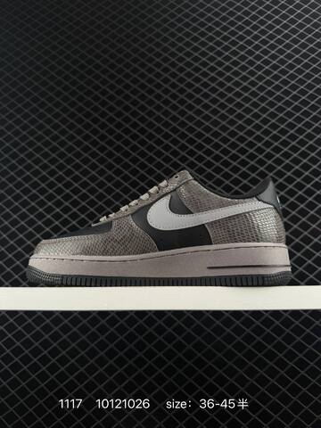 Nike Air Force 1 Low Black Grey Snakeskin EU 36-45 Lifestyle - Unisex (BS-74164)