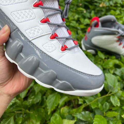 Jordan Air Jordan 9 Retro CT8019 162 White Fire Red Cool Grey EU 43 Basketball Shoe - Men s BS-86736