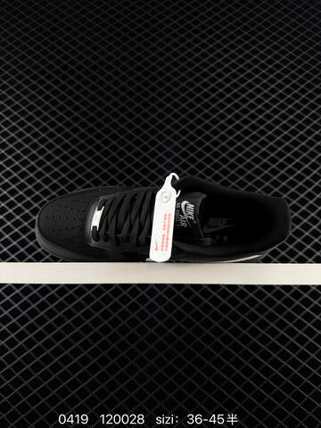 Nike Air Force 1 07 Black With White Swoosh EU 36-45 Lifestyle - Unisex (BS-72007)
