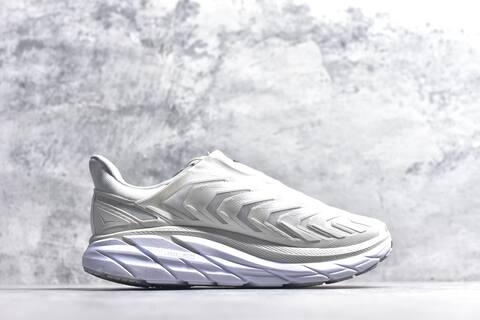 HOKA ONE ONE Project Clifton White Silver Light Grey Running Shoe Running Sneakers BS-59539
