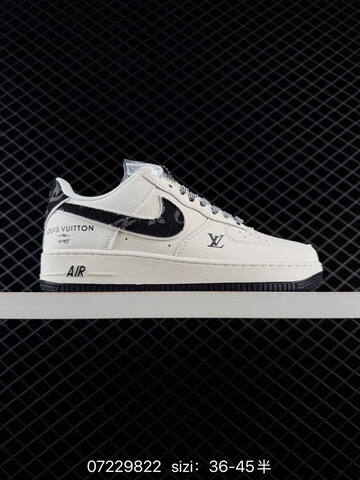 Nike Air Force 1 07 LV8 Off White Dark Navy EU 36-45 Skate - Unisex (BS-70128)