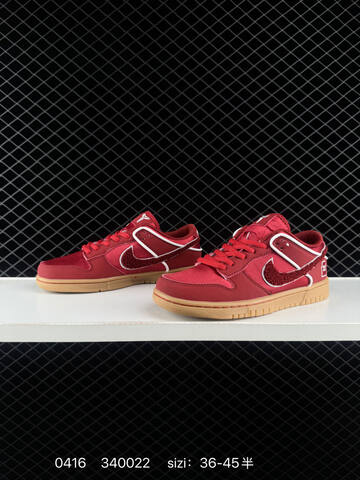 Nike Dunk Low Team Red With White Accents Gum Outsole EU 36-45 Half Sizes Available Skate - Unisex (BS-72060)
