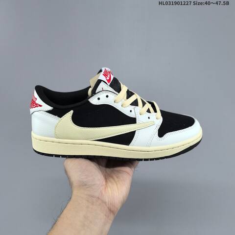 Jordan Air Jordan 1 Low x Travis Scott Black White EU 40-47 5 Lifestyle - Men's (BS-67225)