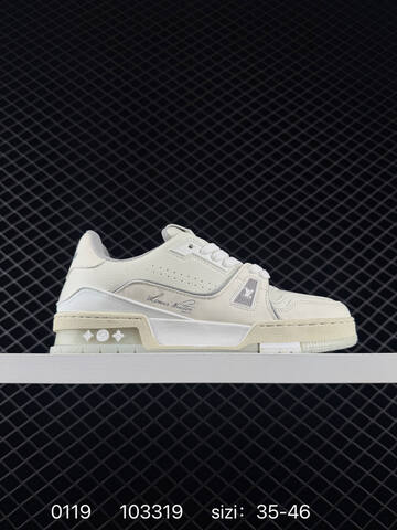 Louis Vuitton LV Trainer Sneaker Low White Cream EU 35-46 Casual - Unisex (BS-73069)