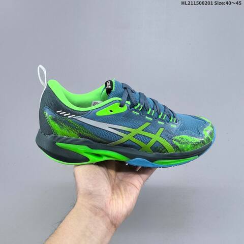 ASICS Court FF Novak Blue Neon Green EU 40 45 Tennis Shoe EU 40-45 Casual Sneakers - Men's (BS-69024)