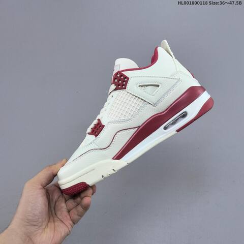 Jordan Air Jordan 4 Retro White Sierra Red EU 36-47 5 Basketball - Unisex (BS-66934)