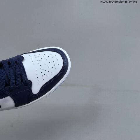 Jordan Air Jordan 1 Low Midnight Navy University Blue White 35 5 46 Casual - Unisex (BS-66144)