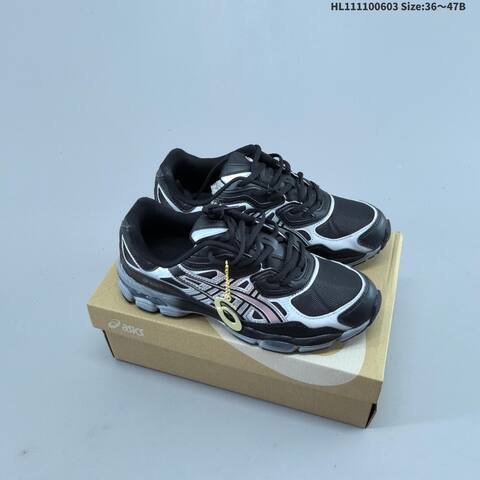 ASICS GEL-NYC Black Silver Gray EU 36-47 Running Shoe Running Sneakers - Unisex (BS-68767)