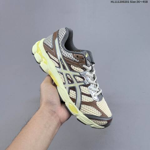 ASICS Gel Cumulus 16 Cream Brown Grey Pale Yellow EU 36-45 Running Shoe Running Sneakers - Unisex (BS-69023)
