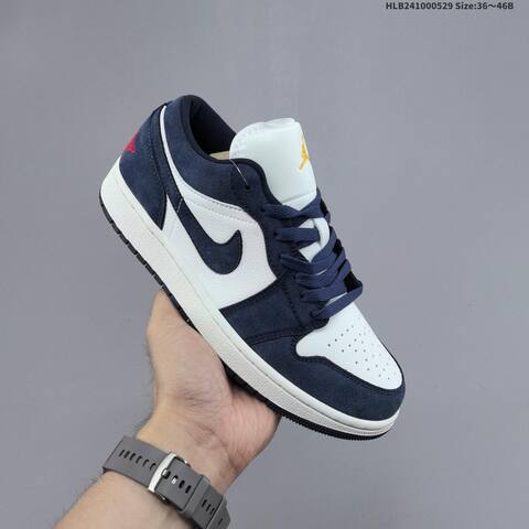 Jordan Air Jordan 1 Low Navy Blue White Light Blue Red 36-46 Lifestyle - Unisex (BS-65851)