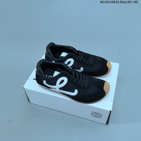 Loewe Ballet Runner 2 0 Black White Gum Brown EU 36-45 Running Shoe Running Sneakers - Unisex (BS-69490)