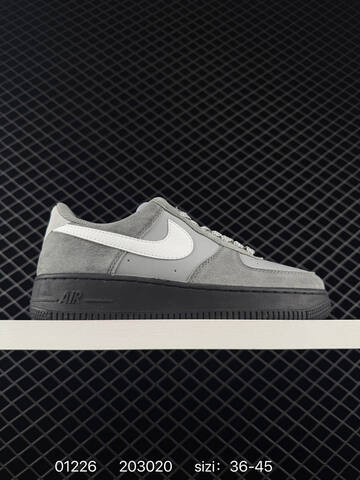 Nike Air Force 1 Low Gray White EU 36-45 Casual - Unisex (BS-72937)