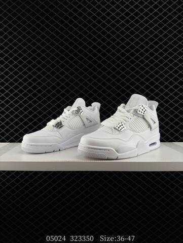 Jordan Air Jordan 4 Retro Pure Money White Silver EU 36-47 Basketball Shoe - Unisex BS-81304