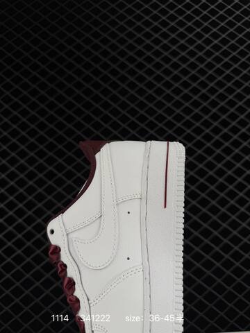 Nike Air Force 1 07 Low White Burgundy 36-45 Lifestyle - Unisex (BS-74213)