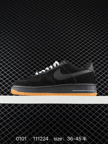 Nike Air Force 1 Low Black White Gum EU 36-45 5 Casual - Unisex (BS-73348)