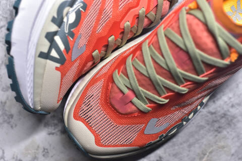 HOKA Mafate X Orange Red White Olive Yellow Trail Shoe Trail Running Sneakers (BS-59419)