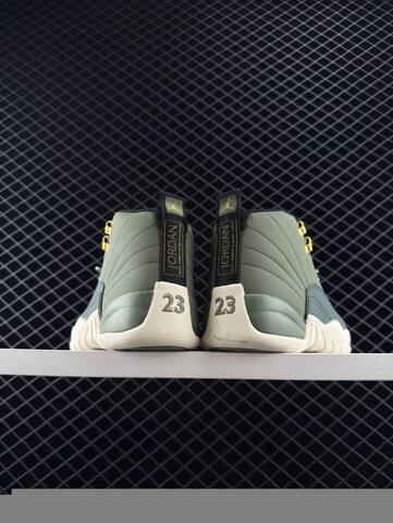 Jordan Air Jordan 12 Retro Olive Green Cream Gold Black EU 40-47 Basketball Shoe - Men s BS-81247