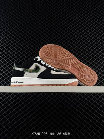 Nike Air Force 1 Low Black White Green Brown EU 36-45 Lifestyle - Unisex (BS-70083)
