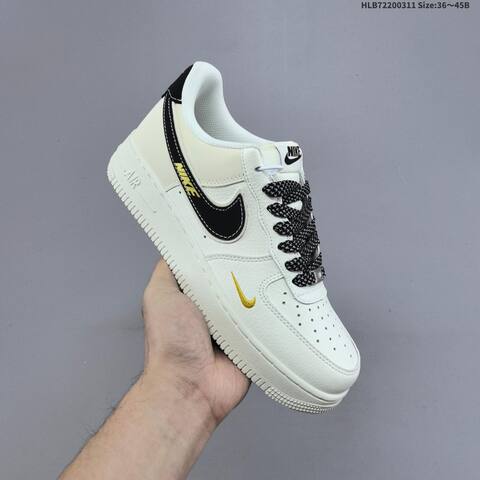 Nike Air Force 1 07 LV8 CS5288-086 Off White Black Gold EU 36-45 Sneaker - Unisex BS-61369