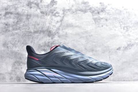 HOKA ONE ONE Project Clifton Dark Grey Light Blue Black Red Running Shoe Running Sneakers (BS-59540)