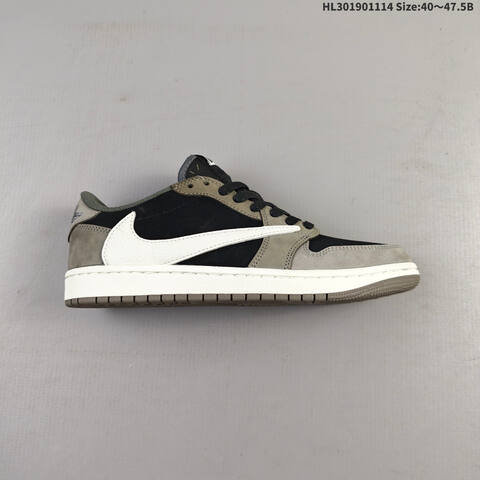 Nike Air Jordan 1 Low x Travis Scott Black Grey White EU 40-47 5 Lifestyle - Men's (BS-63735)