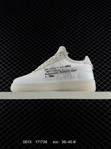 Nike Air Force 1 Low Off-White AO4606-100 White Off White Clear Orange EU 36-45 Lifestyle - Unisex (BS-70809)