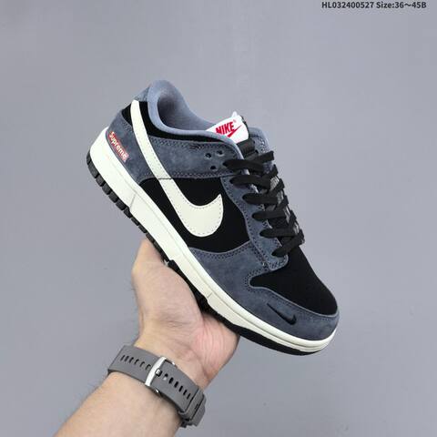 Nike Dunk SB Low Supreme Black Grey Sail Red EU 36-45 Skate Shoe - Unisex BS-60091