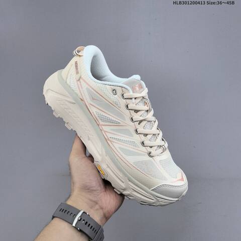 HOKA ONE Mafate Speed 2 Beige Light Grey Rose Gold White EU 36-45 Trail Shoe Trail Running Sneakers - Unisex (BS-69352)