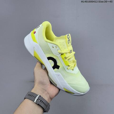 On THE ROGER Pro Pale Lime Neon Yellow White Black EU 36-45 Tennis Shoe Casual Sneakers - Unisex (BS-69616)