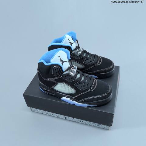Jordan Air Jordan 5 Retro Black University Blue EU 36-47 Basketball - Unisex (BS-65875)