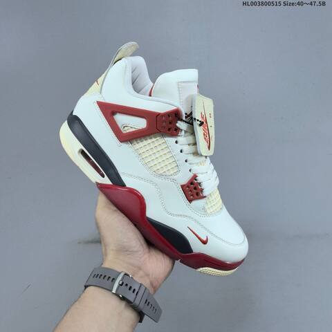Jordan Air Jordan 4 Nigel Sylvester x Sail Cinnabar Sail Cinnabar Black 40 47 5 Basketball - Men s BS-65971
