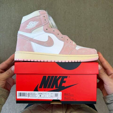 Jordan Air Jordan 1 High OG FD2596-600 White Pink Sail Cream EU 41 Basketball Shoe - Men s BS-87218
