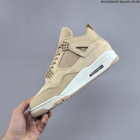 Jordan Air Jordan 4 Retro Beige Tan With White Accents EU 36-48 5 Basketball - Unisex (BS-67129)