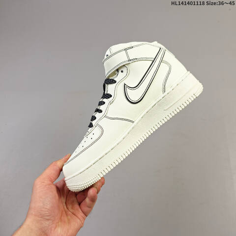 Nike Air Force 1 07 High Off White Black EU 36-45 Sneaker - Unisex (BS-63734)