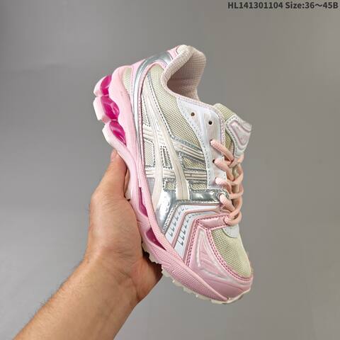 ASICS GEL-KAYANO 14 Silver White Neon Lime Blue EU 36-45 Running Shoe Running Sneakers - Unisex (BS-69326)