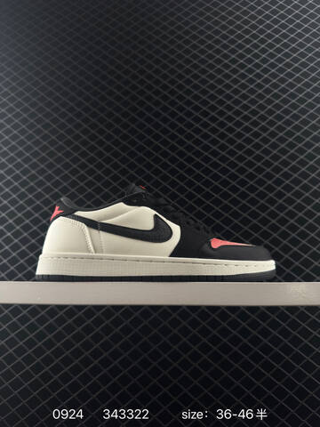 Jordan Air Jordan 1 Low Black Sail Pink Red EU 36-46 Sneaker - Unisex (BS-80643)
