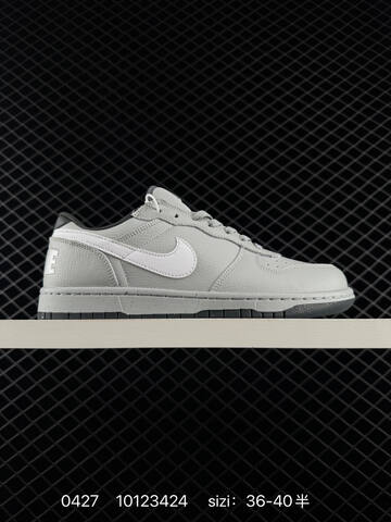 Nike Big Low Light Grey White Black 36-40 5 Casual - Unisex (BS-71828)