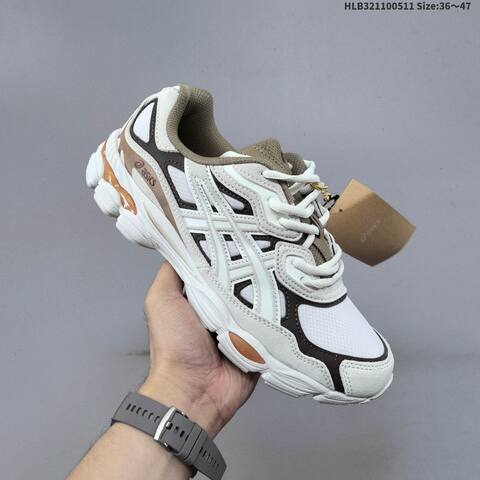 ASICS GEL NYC White Brown Khaki Orange EU 36 47 Running Shoe EU 36-47 Running Sneakers - Unisex (BS-68845)