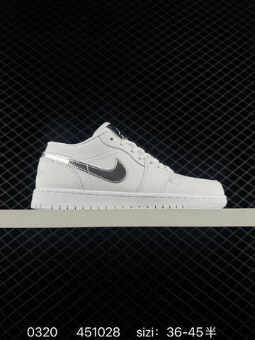 Jordan Air Jordan 1 Low White Silver EU 36-45 Casual - Unisex (BS-72570)