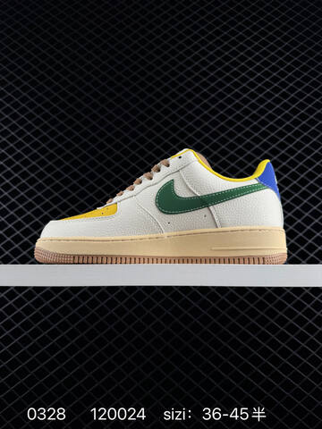 Nike Air Force 1 07 White Yellow Green Blue Brown EU 36-45 Skate - Unisex (BS-72404)