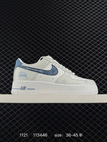 Nike Air Force 1 07 Low White Light Blue EU 36-45 5 Lifestyle - Unisex (BS-74086)