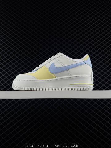 Nike Air Force 1 Shadow Off White Light Blue Pale Yellow EU 35 5-42 Lifestyle - Unisex (BS-71242)