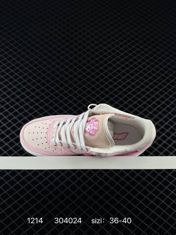 Nike Air Force 1 Low Pink White With Hot Pink Swoosh 36-40 Lifestyle - Unisex (BS-73719)