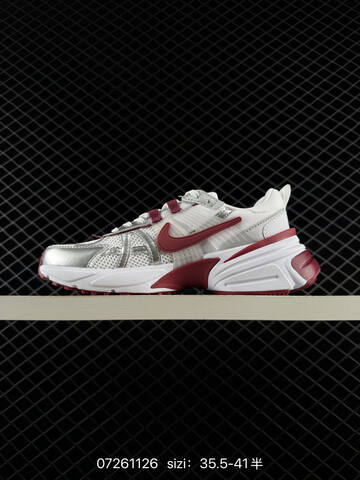 Nike V2K Run White Silver Burgundy EU 35 5-41 Running - Unisex (BS-70071)