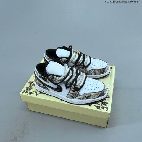 Jordan Air Jordan 1 Low Brown Black White EU 36-46 Lifestyle - Unisex (BS-65906)