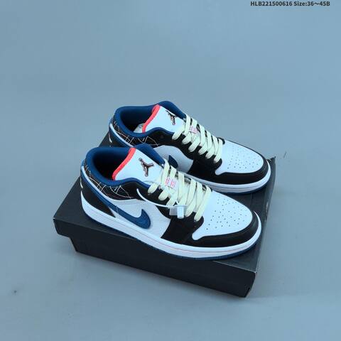 Jordan Air Jordan 1 Low White Black Lavender Blue EU 36-45 Basketball - Unisex (BS-65781)
